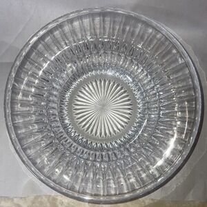 Vintage‎ 1980s American Fostoria Crystal Glass 9" Snack Bowl